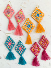 Load image into Gallery viewer, Papalote &quot;Kite&quot; Woven Earrings-Bright colors
