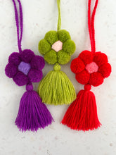 Load image into Gallery viewer, PomPom Flower Tassel-Solid Colors
