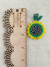 Load image into Gallery viewer, Huichol Beaded Earrings-Flower w/leaves
