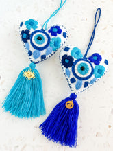 Load image into Gallery viewer, Brass Charm add-on for Evil Eye Heart Tassel
