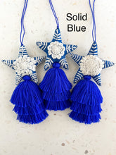 Load image into Gallery viewer, Blue &amp; White Star Tassel
